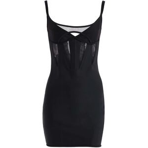 Mugler Black Mini Dress